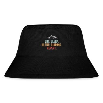 Essen. Schlafen. Ultra laufend. Wiederholen. - Stanley/Stella recycelter Bucket Hat - Schwarz - Vorne