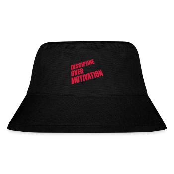 discipline over motivation quote - Stanley/Stella Recycled Bucket Hat - black - Front