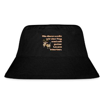 Good mood into day 3 - Stanley/Stella Recycled Bucket Hat - black - Front