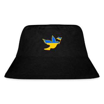 Ukraine - Stanley/Stella recycelter Bucket Hat - Schwarz - Vorne