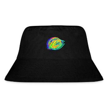 Bunte Explosion - Stanley/Stella recycelter Bucket Hat - Schwarz - Vorne
