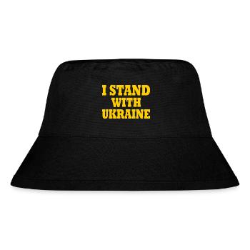 I stand with ukraine - Stanley/Stella Recycled Bucket Hat - black - Front