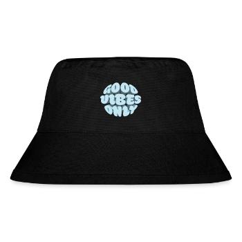 good vibes only - Stanley/Stella recycelter Bucket Hat - Schwarz - Vorne