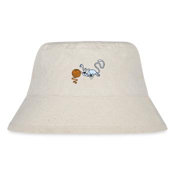 Cat playing with a ball - Stanley/Stella Recycled Bucket Hat - natural - Front
