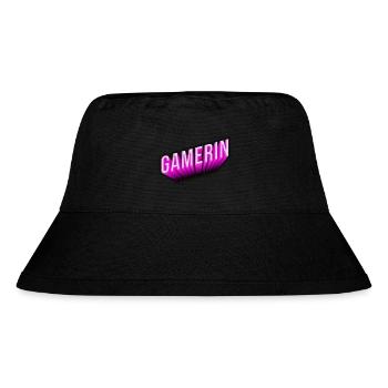 Gamerin 3D NEON PINK - Stanley/Stella recycelter Bucket Hat - Schwarz - Vorne