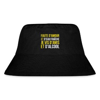 alcool, alcool humour, faire la fête - Bob recyclé Stanley/Stella - noir - Devant
