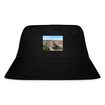 Schlucht in der Nähe der Victoriafälle in Simbabwe - Stanley/Stella recycelter Bucket Hat - Schwarz - Vorne