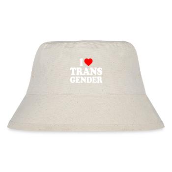 I love transgender trans - Stanley/Stella recycelter Bucket Hat - Naturweiß - Vorne
