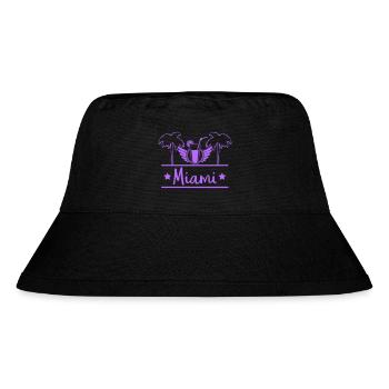 miami - Stanley/Stella recycelter Bucket Hat - Schwarz - Vorne