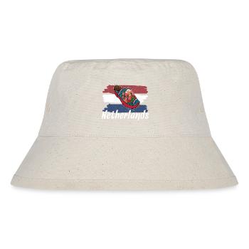 Niedeländer Herkunft Holzschuhe Amsterdam - Stanley/Stella recycelter Bucket Hat - Naturweiß - Vorne
