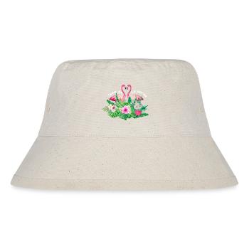 Tropical Flamingo Bridal Team - Stanley/Stella Recycled Bucket Hat - natural - Front