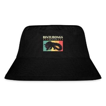 Binturong Zoologe Asien Natur Palawan Borneo - Stanley/Stella recycelter Bucket Hat - Schwarz - Vorne
