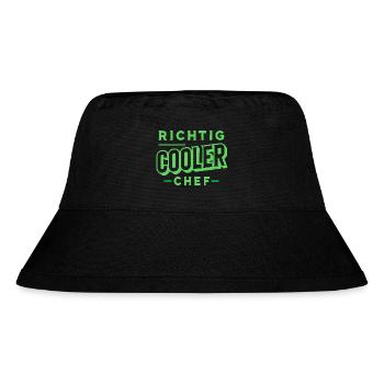 Richtig cooler Chef - Stanley/Stella recycelter Bucket Hat - Schwarz - Vorne