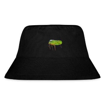 my Giant Hooded Katydid. nature pic, no graphics - Stanley/Stella Recycled Bucket Hat - black - Front