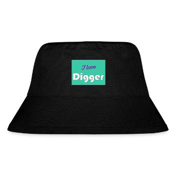 I love Digger - Stanley/Stella recycelter Bucket Hat - Schwarz - Vorne