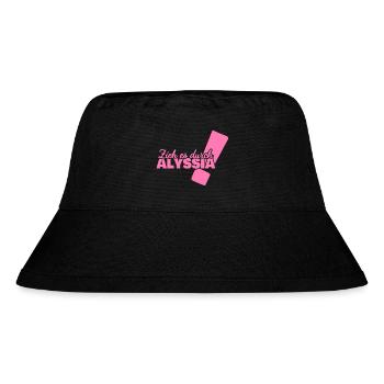 Vorname Alyssia - Stanley/Stella recycelter Bucket Hat - Schwarz - Vorne