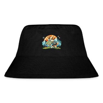 Hiking Dog - Stanley/Stella Recycled Bucket Hat - black - Front