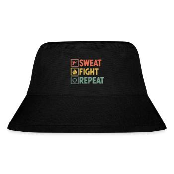 Sweat Fight Repeat Boxer Sports Strength Gym - Stanley/Stella Recycled Bucket Hat - black - Front