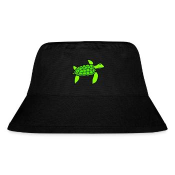 Water turtle cute cute swimming happily - Stanley/Stella Recycled Bucket Hat - black - Front