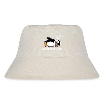 Pinguin Lustiger Spruch - Stanley/Stella recycelter Bucket Hat - Naturweiß - Vorne