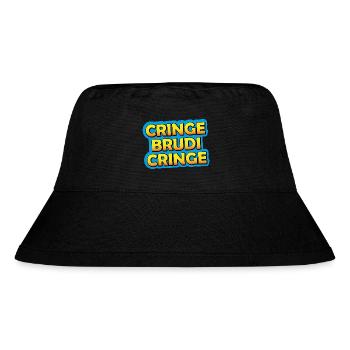 Cring Brudi Cring Neon Grafik - Stanley/Stella recycelter Bucket Hat - Schwarz - Vorne