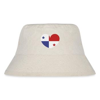 Panama heart flag - Stanley/Stella Recycled Bucket Hat - natural - Front