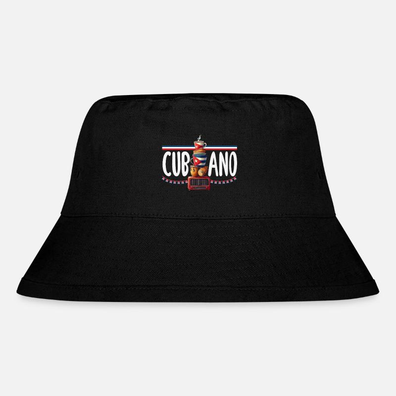 Kuba Stolz & Heimat - Cuba Flagge Design - Stanley/Stella recycelter Bucket Hat - Schwarz