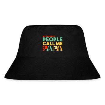 Design der Definition des Patrouillenoffiziers - Stanley/Stella recycelter Bucket Hat - Schwarz - Vorne