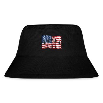 American fighter jets 4 July - Stanley/Stella Recycled Bucket Hat - black - Front