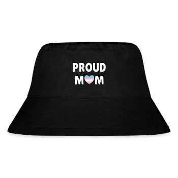 Stolze Mama Trans Flagge Herz - Stanley/Stella recycelter Bucket Hat - Schwarz - Vorne