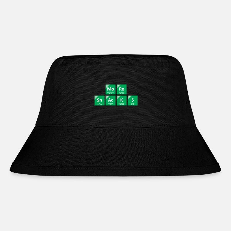 Mehr Snacks - Stanley/Stella recycelter Bucket Hat - Schwarz