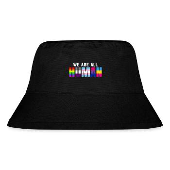 We Are All Human - Stanley/Stella Recycled Bucket Hat - black - Front