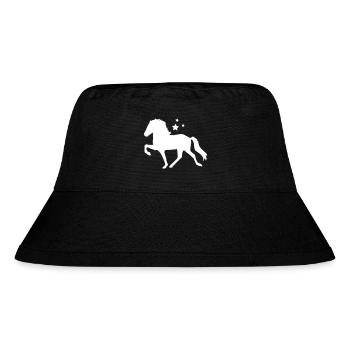 Tölter mit Sternchen - Stanley/Stella recycelter Bucket Hat - Schwarz - Vorne