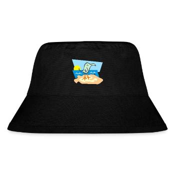 beach strand summer sommer vacation urlaub45 - Stanley/Stella recycelter Bucket Hat - Schwarz - Vorne