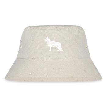 Schäferhund / Sheppard / Hund Logo / Polizeihund - Stanley/Stella recycelter Bucket Hat - Naturweiß - Vorne