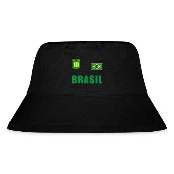 Brésil Football T-Shirt Jersey Fanshirt Ventilateurs - Bob recyclé Stanley/Stella - noir - Devant