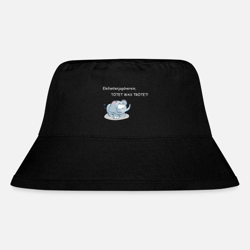 Elephant Hunt Club Kill whatsoever, white - Stanley/Stella Recycled Bucket Hat - black