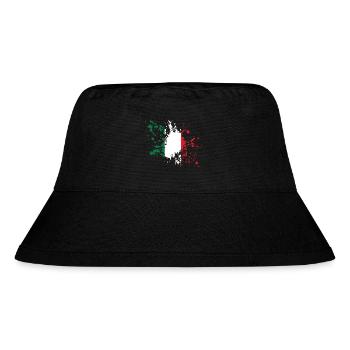 Italien Flagge Flecken Design - Stanley/Stella recycelter Bucket Hat - Schwarz - Vorne
