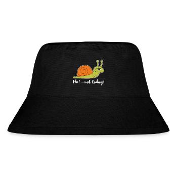 No Not Today Snail Chilling Funny Lazy Gift - Stanley/Stella Recycled Bucket Hat - black - Front