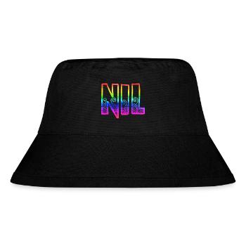 nil rs regenbogen - Stanley/Stella recycelter Bucket Hat - Schwarz - Vorne
