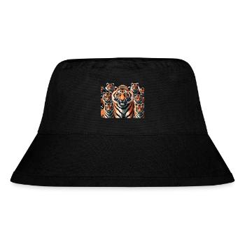 Tiger - Stanley/Stella recycelter Bucket Hat - Schwarz - Vorne