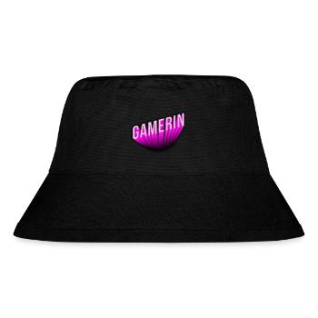 Gamerin 3D NEON PINK - Stanley/Stella recycelter Bucket Hat - Schwarz - Vorne