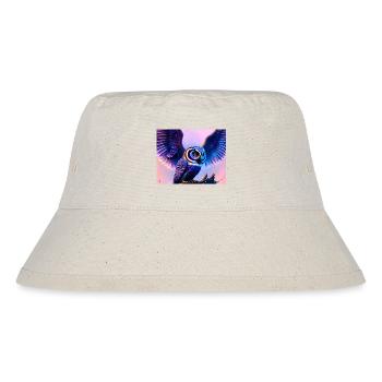 Eule - Stanley/Stella recycelter Bucket Hat - Naturweiß - Vorne