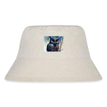 Eule - Stanley/Stella recycelter Bucket Hat - Naturweiß - Vorne