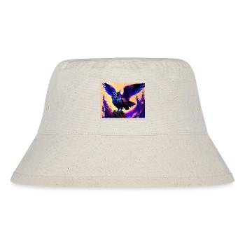 Eule - Stanley/Stella recycelter Bucket Hat - Naturweiß - Vorne