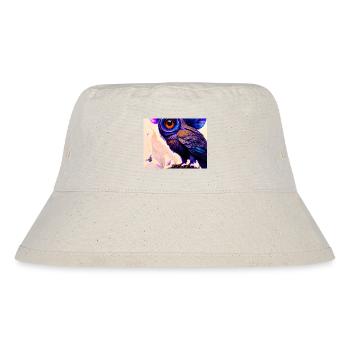 Eule - Stanley/Stella recycelter Bucket Hat - Naturweiß - Vorne