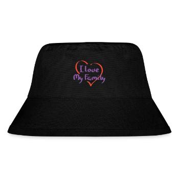 Ich liebe meine Sprüche Wiedersehen Verwandte sarkastisch - Stanley/Stella recycelter Bucket Hat - Schwarz - Vorne