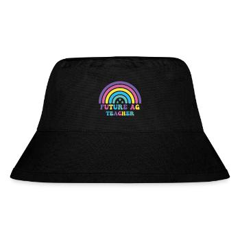 Future ag teacher - Stanley/Stella Recycled Bucket Hat - black - Front