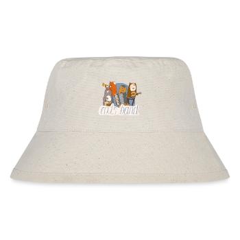 Katzen spielen Musik - Stanley/Stella recycelter Bucket Hat - Naturweiß - Vorne