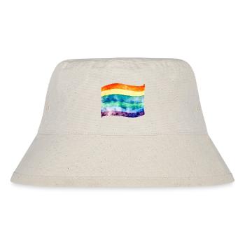 LGBT-Flagge - Stanley/Stella recycelter Bucket Hat - Naturweiß - Vorne